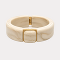 Bracciale in resina panna e beige