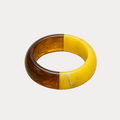 Bracciale in resina bicolor giallo