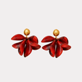 COPPIA DI ORECCHINI FIORE ROSSO